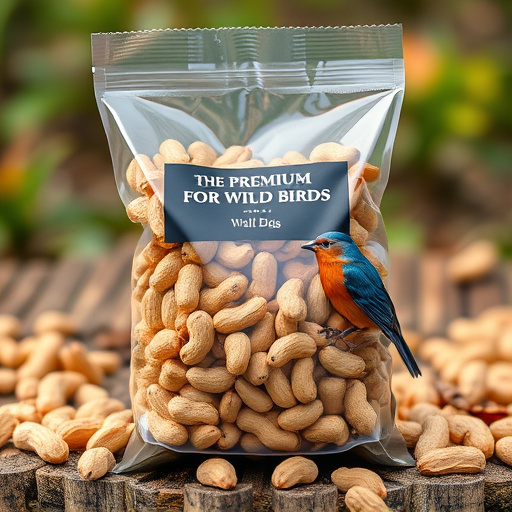 Bag of premium peanuts for wild birds