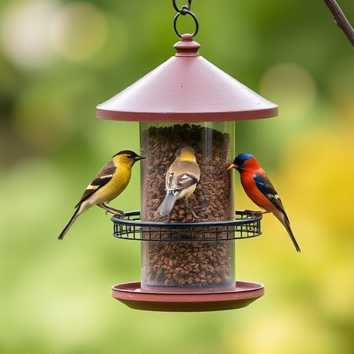 Bird feeders filled from subscription delivery