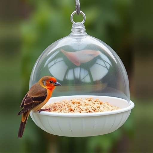Bird feeding bowl with no wheat food