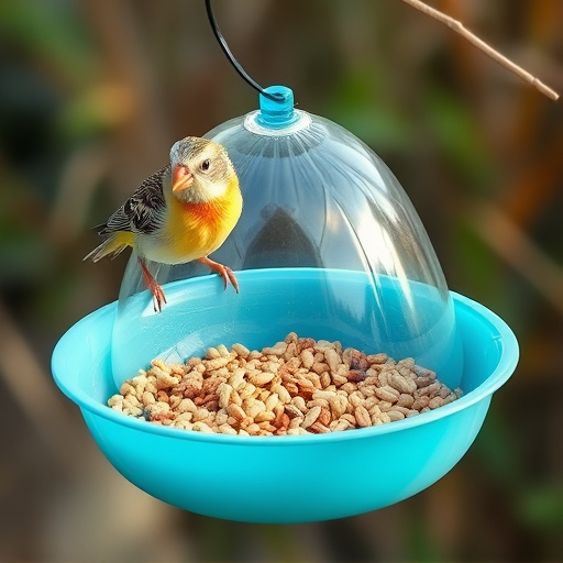 Bird feeding bowl with no wheat food