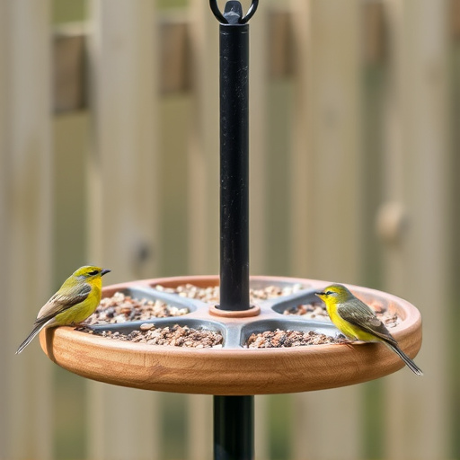 Bird feeding station with seed trays