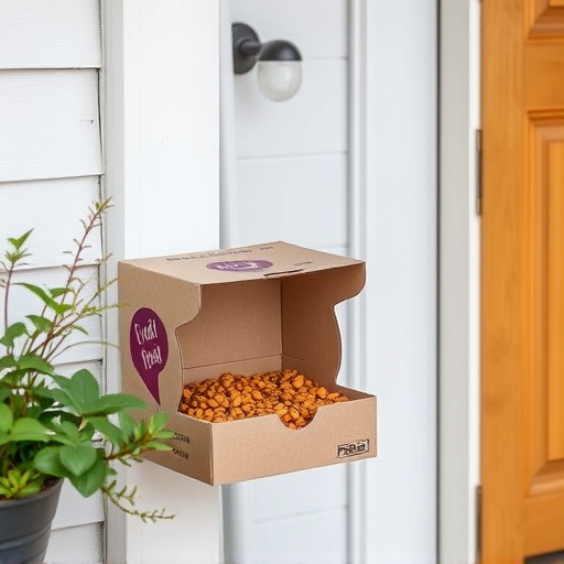 Bird food box left at front door