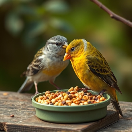 Bird food mix for sensitive birds