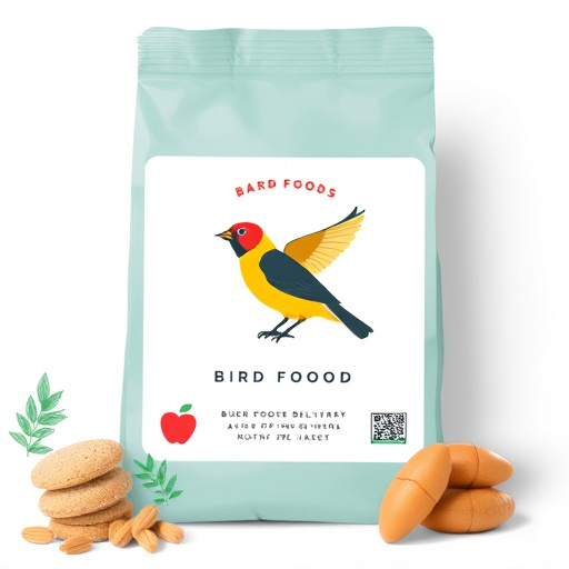 Bird food parcel with free delivery label