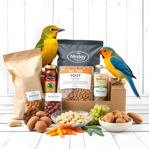 Bird food parcel with free delivery label