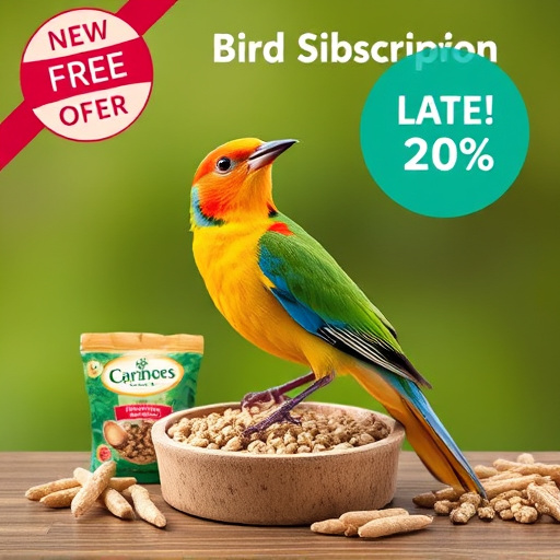 Bird food subscription with promotional offer
