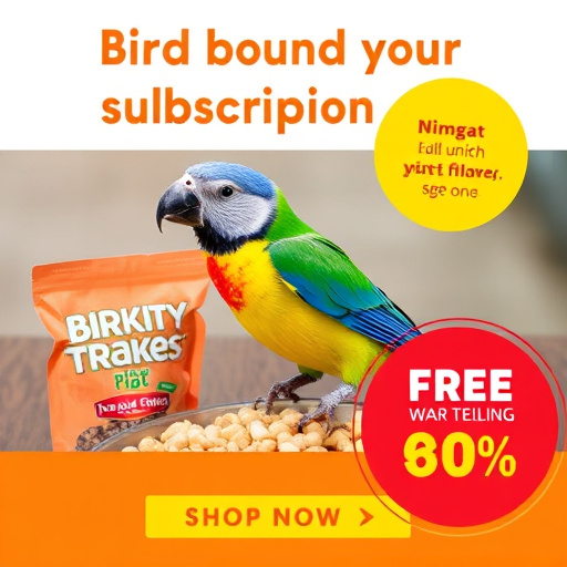 Bird food subscription with promotional offer