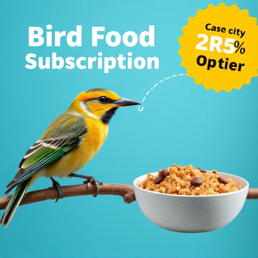 Bird food subscription with promotional offer