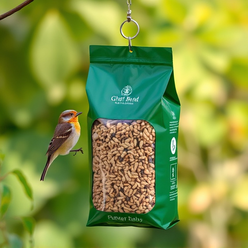 Bird seed bulk packaging outdoors