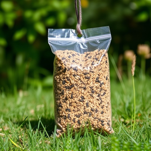 Bird seed bulk packaging outdoors