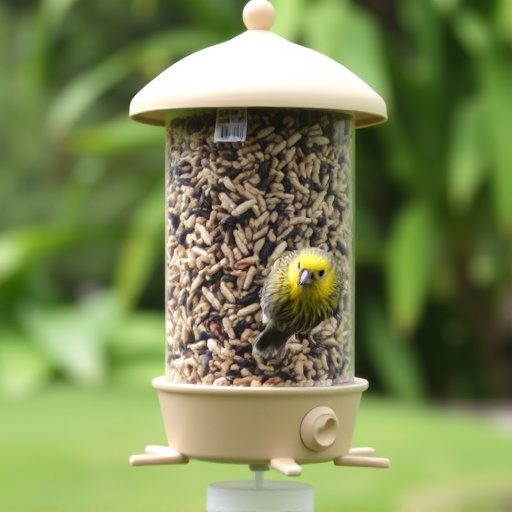 Bird seed bulk packaging outdoors