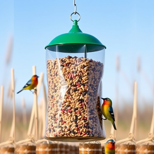 Bird seed bulk packaging outdoors
