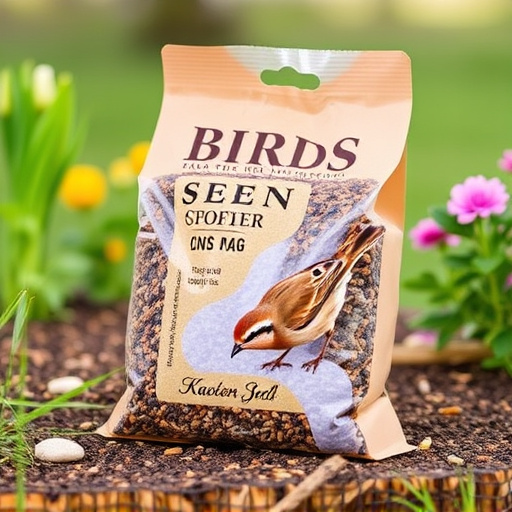 Bird seed bulk packaging outdoors