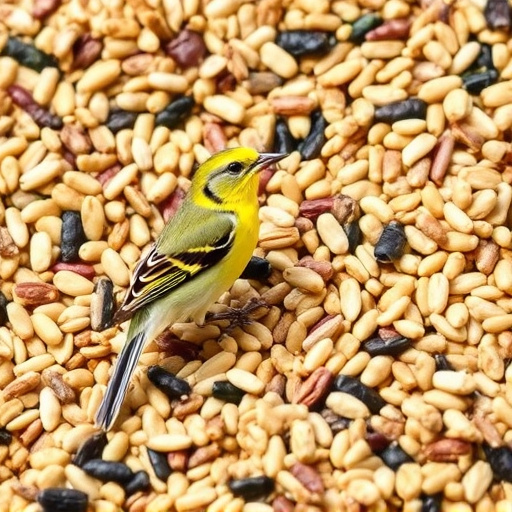 Bird seed mix for wheat-sensitive birds