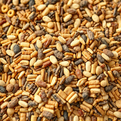 Bird seed pile with natural textures