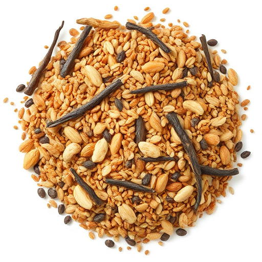 Bird seed pile with natural textures