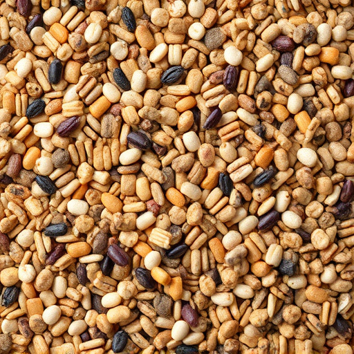 Bird seed pile with natural textures