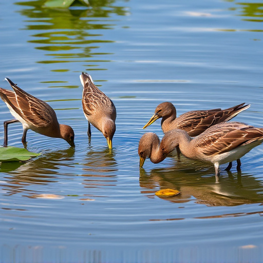 Birds drinking from fresh water bath