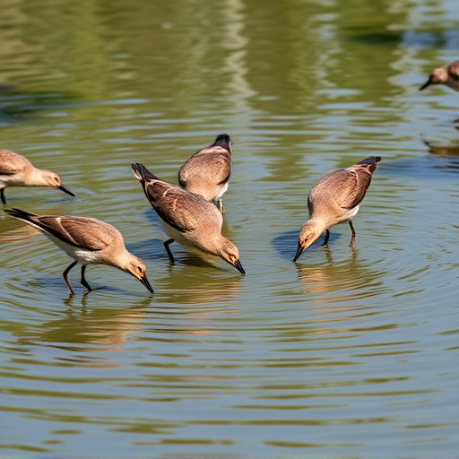 Birds drinking from fresh water bath