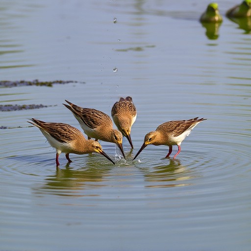 Birds drinking from fresh water bath