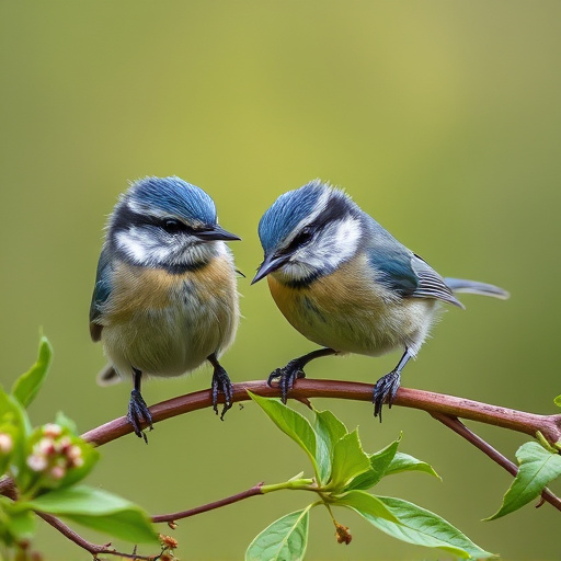 Blue tits enjoying fresh insects