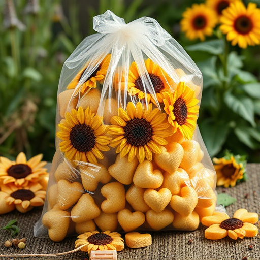 Bulk bag of sunflower hearts outdoors