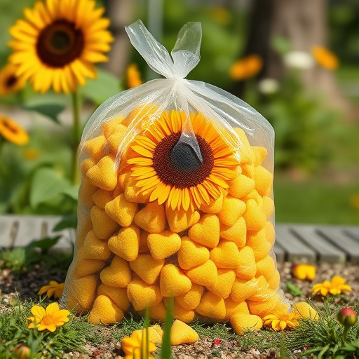 Bulk bag of sunflower hearts outdoors