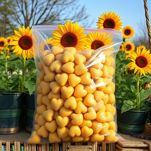 Bulk bag of sunflower hearts outdoors