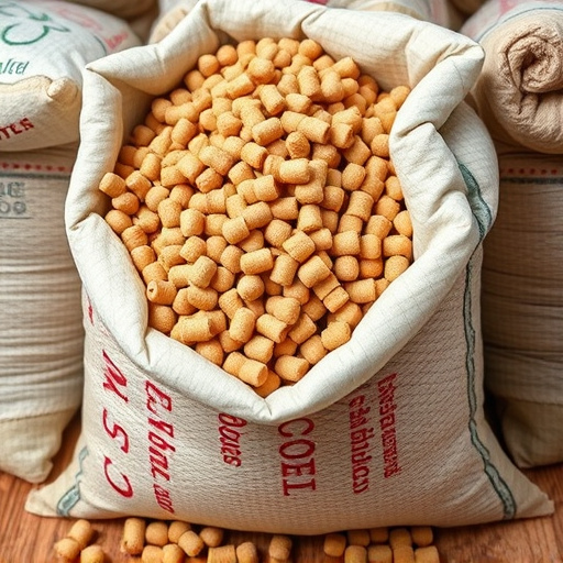 Bulk supply of suet pellets in sack