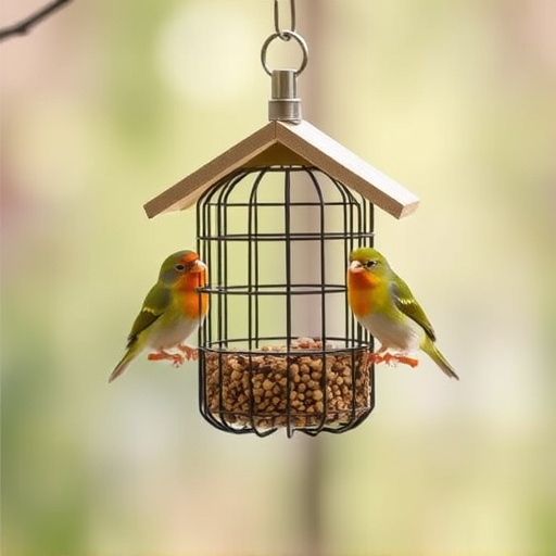 Cage feeder designed for small birds