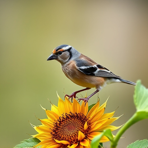 Chaffinch feeding on sunflower hearts