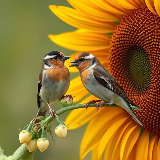 Chaffinch feeding on sunflower hearts