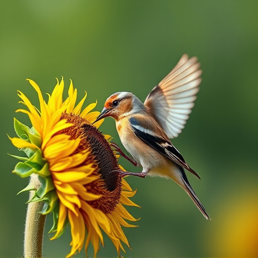 Chaffinch feeding on sunflower hearts