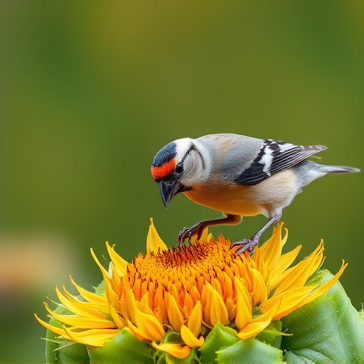 Chaffinch feeding on sunflower hearts