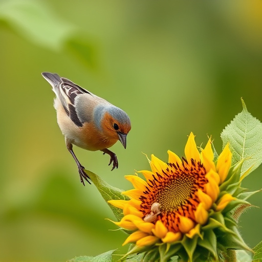 Chaffinch feeding on sunflower hearts