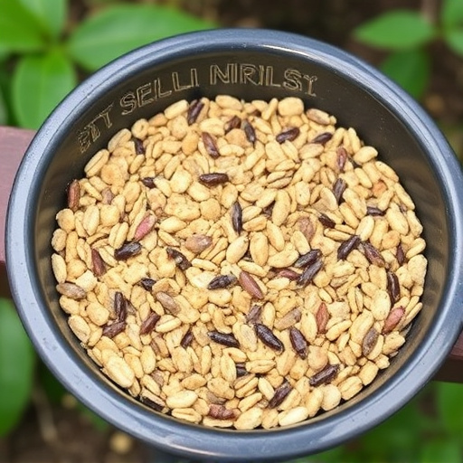 Clean, dry seed mix in feeder