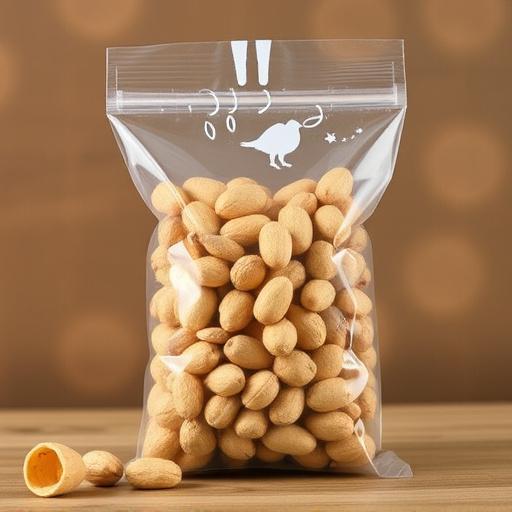 Clear bag of bird peanuts bulk buy