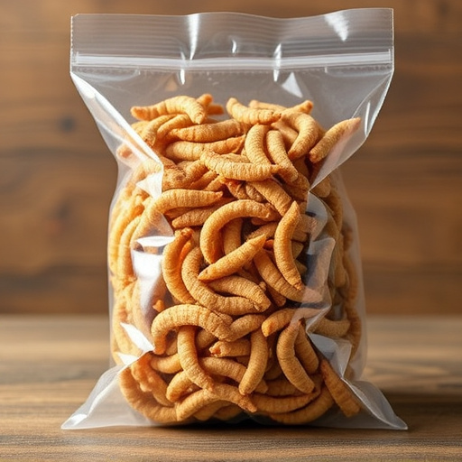 Clear bag of dried mealworms UK