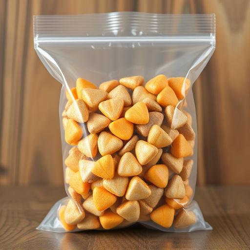 Clear bag of sunflower hearts seeds