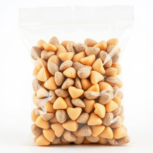 Clear bag of sunflower hearts seeds