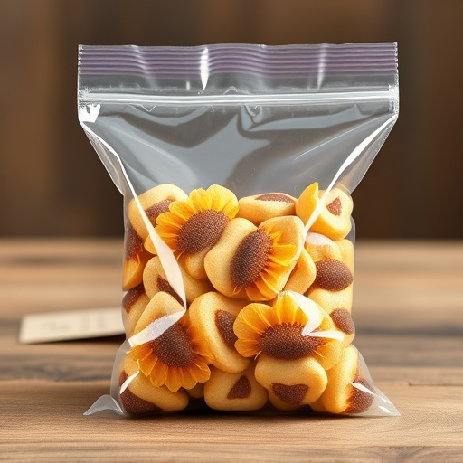 Clear bag of sunflower hearts seeds