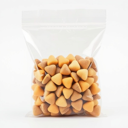 Clear bag of sunflower hearts seeds