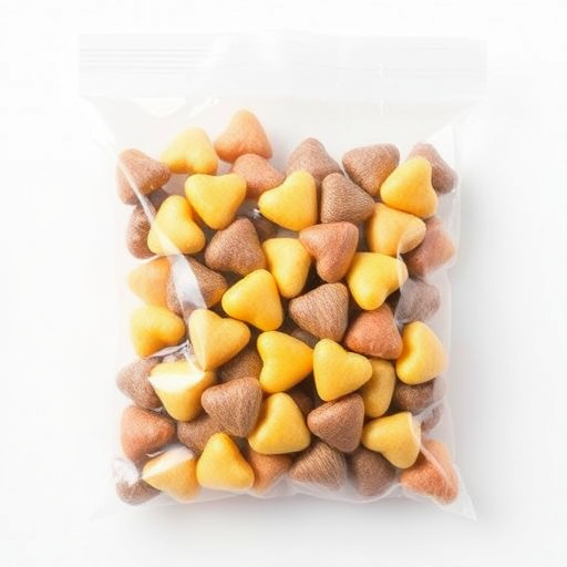 Clear bag of sunflower hearts seeds
