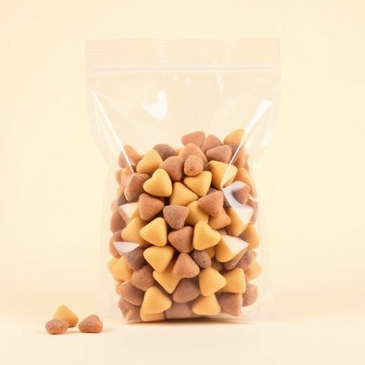 Clear bag of sunflower hearts seeds