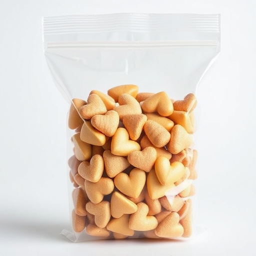 Clear bag of sunflower hearts seeds