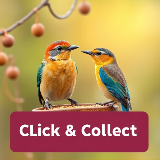 Click-and-collect bird food website banner