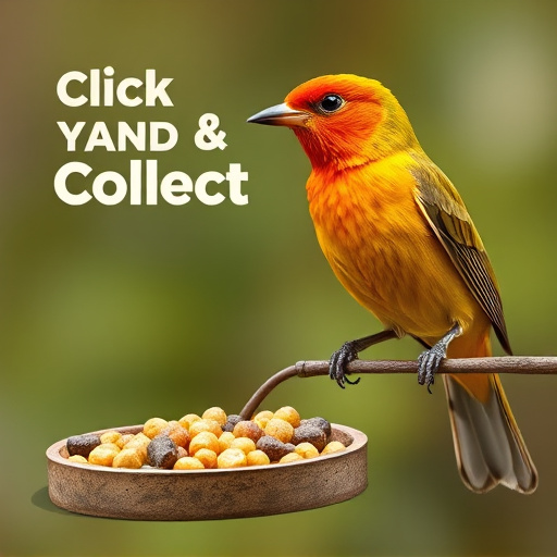 Click-and-collect bird food website banner