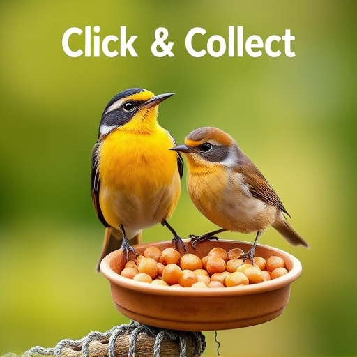 Click-and-collect bird food website banner