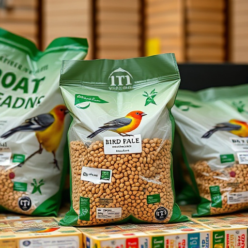 Close-up of affordable bird food bags