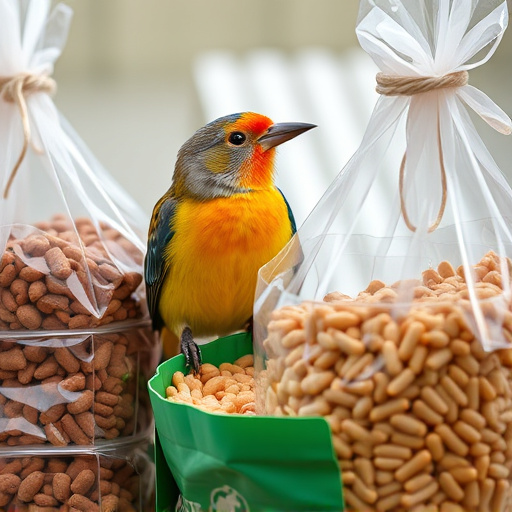 Close-up of affordable bird food bags